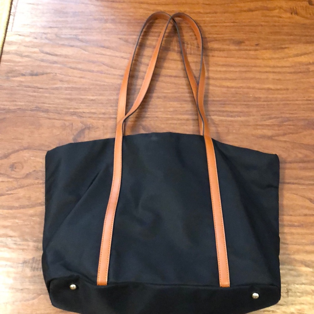 Roomy black tote bag / wallet